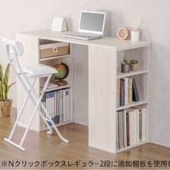 ニトリ　Nクリック　机　3段