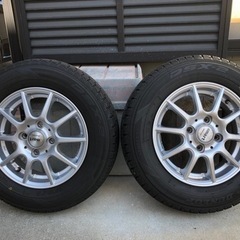 ⭐️日産モコで使用の13インチスタッドレス社外アルミホイール4本セット美品⭐️の画像