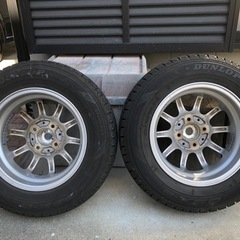⭐️日産モコで使用の13インチスタッドレス社外アルミホイール4本セット美品⭐️の画像