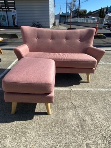 美品!! 人気のラブソファ!! Francfranc フルレット ソファ ☆オシャレなピンク☆ 2人掛け