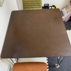 ニトリ　ダイニングテーブル　クーボ75DBRの画像