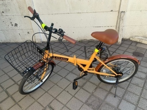 折り畳み自転車 YELLOW×BROWN