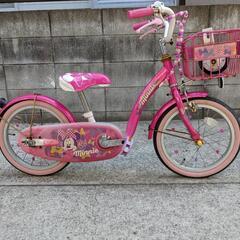 【決まりました！】16インチ補助輪付き子供自転車ミニーマウス