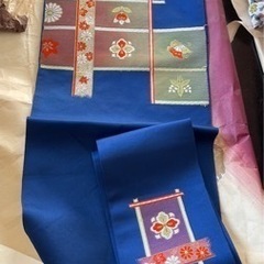 名古屋帯　　青