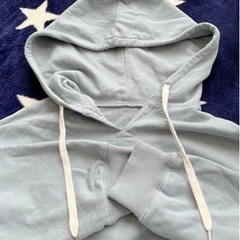 【※受け渡し完了】ロング　パーカー　水色の画像