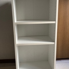 【無料】3段カラーボックス　棚　白　ホワイト　本棚　無料