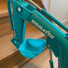 ショベルカー　パワーショベル　おもちゃ　乗れる　KOMATSU グリーン　電動の画像