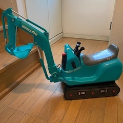 ショベルカー　パワーショベル　おもちゃ　乗れる　KOMATSU グリーン　電動の画像