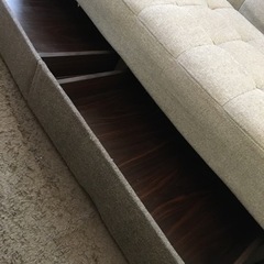 【お譲り先決定しています】ソファーベッド オットマン付きの画像