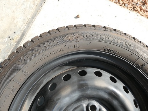 オールシーズンタイヤ Vector 4seasons 155/65R14 (N-BOX± 純正スチールホイール組込)