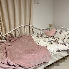 ニトリ　シングルベッド　アンティークベッド、Nスリープマットレス