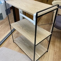 【リサイクルショップ八光　田上店】木目調　3段ラックの画像