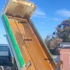 【Ｔ0096】いすゞ GIGA 大型ダンプ 年式平成26年4月 最大積載量8500kg コボレーン付き ダブルデフ 新明和530×230 車検付き 茨城県の画像