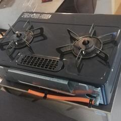 ガスコンロ　Rinnai 2口コンロ　グリルの画像