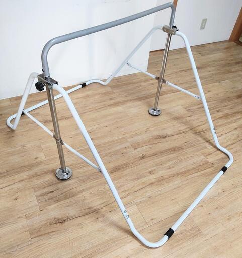 ★折りたたみ鉄棒 キッズ♪子ども♪ 90cm〜130cm ホワイト