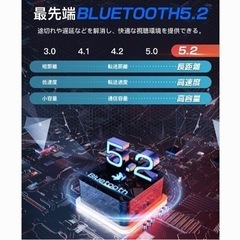【新品未使用】最新型Bluetooth 5.2 CVC8.0 骨伝導 イヤホン Bluetooth 5.2 ワイヤレスイヤホン  骨伝導ヘッドホン ノイズキャンセリング 耳掛け式 ブルートゥース イヤホン 自動ペアリン iPhone/Android  の画像
