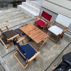 ニトリ　大人気　アウトドアテーブル、チェア