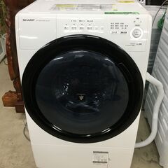シャープ ドラム式 洗濯乾燥機 ヒーターセンサー乾燥 左開き(ヒンジ左) 洗濯7kg 乾燥3.5kg ホワイト系 幅640mm 奥行600mm DDインバーター搭載 2020年モデル ES-S7E  クリーニング済  堺市  石津