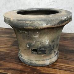 ba7/84 アンティーク　七輪　丸型　直径約41.5cm　高さ...