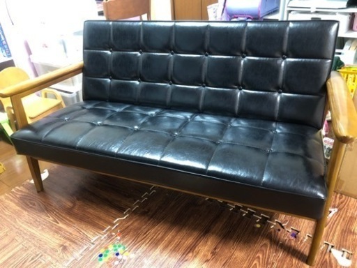 【お渡し決定】カリモク60  Kチェア　2シーター　ブラック