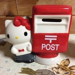 キティーちゃん&ポスト型貯金箱の画像