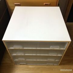 衣装ケース （押入れ収納・２重引出しで季節入れ替え可能）【引越し処分】の画像