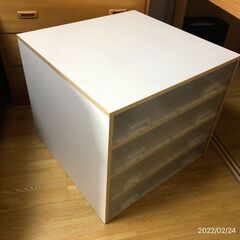 衣装ケース （押入れ収納・２重引出しで季節入れ替え可能）【引越し処分】の画像