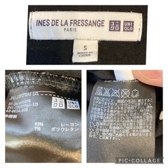 UNIQLO×イネス ド ラ フレサンジュ　黒白ドットの七分袖トップス☆の画像