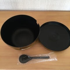 【未使用】レトロ 容器 しゃもじ付きの画像