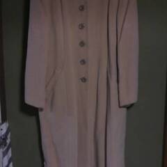 クリーム色　ロングコート　アンゴラウール　11AR クリーニング済