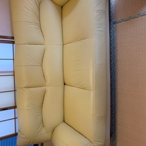 ソファ3人掛け用　クリームイエロー