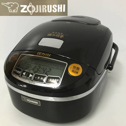 KI6/76　通電・動作可 象印 炊飯器 南部鉄器 極め羽釜 NP-ST10 圧力IH 炊飯ジャー 容量1.0L ブラック 家庭用 圧力釜 圧力がま ZOJIRUSHI