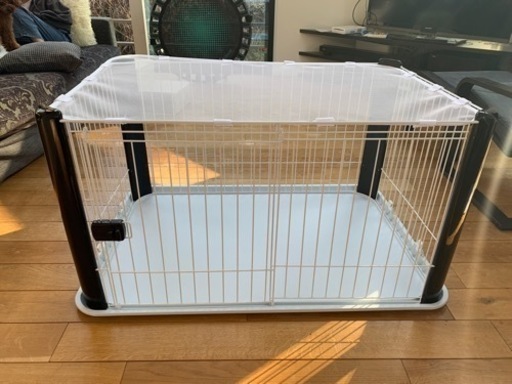 アイリスオーヤマ　ペットサークル　ブラック　犬用ゲージ