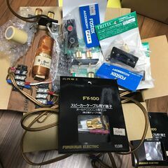 スピーカーネットワーク用　コイル、コンデンサー、端子など部品類