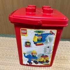 赤レゴバケツ　1才半からのレゴduplo