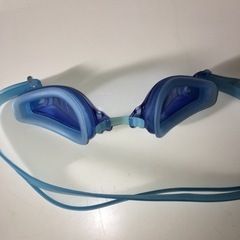 ゴーグル　水泳　スイミング　子供専用　ブルー　青　水色　ケース付き　4〜10才の画像