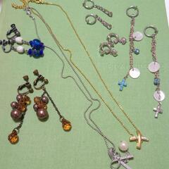 イヤリング　ネックレス　6点セット