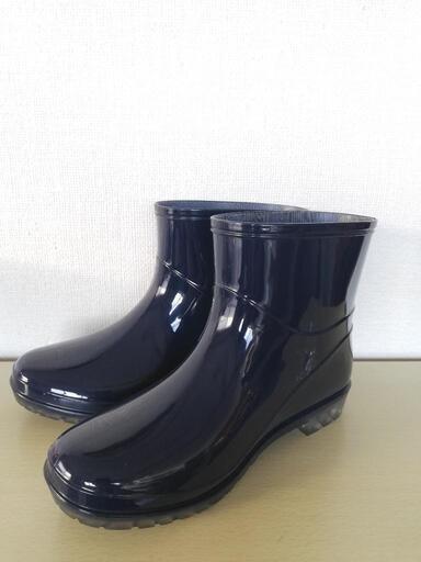 ♡着用１回の美品  ショート丈レインブーツ  ネイビー M
