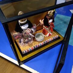 ガラスケース入り ひな人形 中古　自宅引き取りもしくは宅配配送の画像