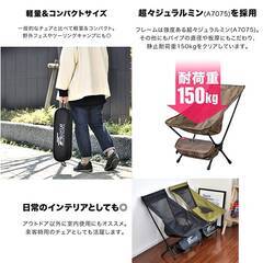 FIELDOOR コンパクトチェア ミドルバック ロー　4脚　ばら売り可　の画像