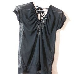 透け黒トップスM【新品タグつき】