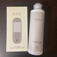 and us フェイススチーマー　水分量表示付き　専用化粧水
