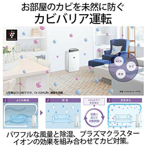 値下げ！新品未開封⭐︎SHARP 衣類乾燥除湿器　CV-J120-W  