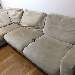 【無料】SPIGA 3人掛けコーナーソファー / カバー洗濯可能...