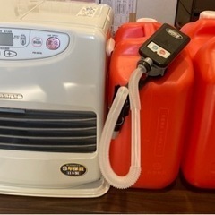 ダイニチ石油ファンヒーター　灯油缶、自動ポンプ付