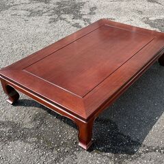 美品 カリモク 座卓テーブル 花梨 欅 座敷机 幅151×91c...