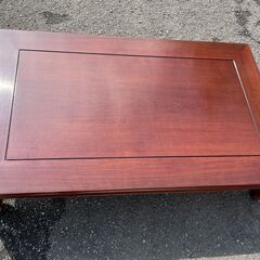 美品 カリモク 座卓テーブル 花梨 欅 座敷机 幅151×91cm 和家具 ローテーブル 和室 高級ブランド Cの画像