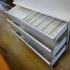 松田家具　2枚スライド扉キッチンボード　ポルカダブルレンジ【愛品倶楽部柏店】の画像