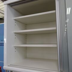 松田家具　2枚スライド扉キッチンボード　ポルカダブルレンジ【愛品倶楽部柏店】の画像