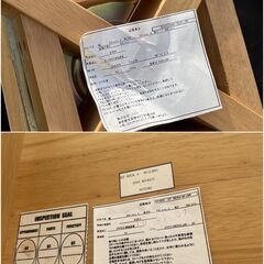 二人用！美品 ニトリ ダイニング3点セット 木製ダイニングテーブル 木製回転チェア 木目 机 椅子 Cの画像